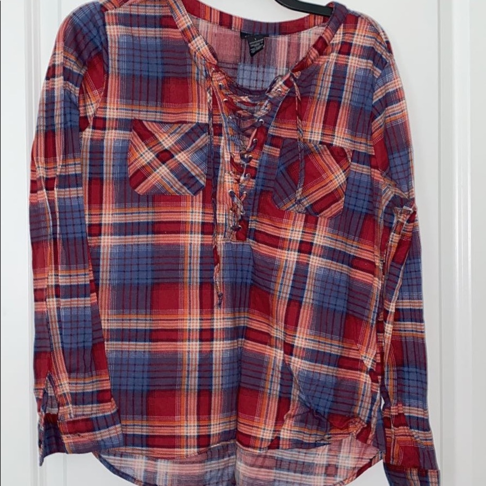 Flannel tee